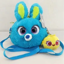 История игрушек 4 плюшевый рюкзак игрушка Синий Кролик с желтым подвеска с форме утки брелок дети девочки Портмоне кошелек плюшевый мешок подарок