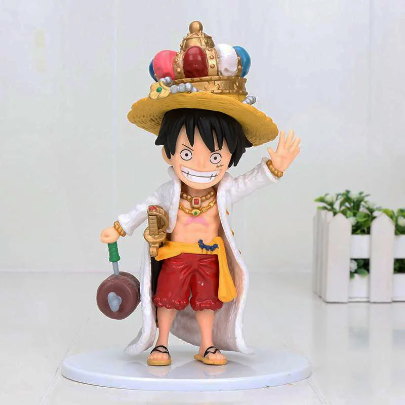 

17cm Anime One Piece Luffy Crown with meat PVC Action Figure Toy Model