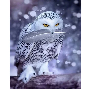 

DIY Owl 5D Diamond Painting Cross Stitch Full Round Drill Diamond Embroidery Rhinestones Home Decor Gift