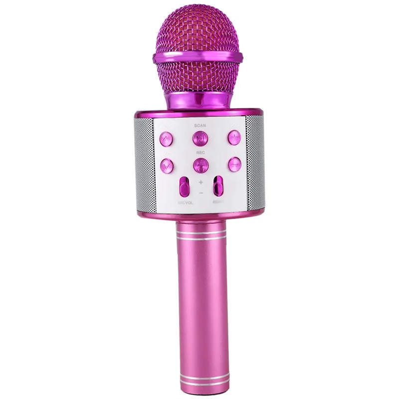 WS858 Professional Bluetooth Wireless Microphone Karaoke Speaker KTV Music Player Singing Recorder Handheld Microphone