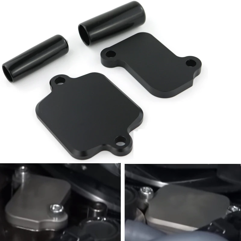 Smog Block Off Plates Covers Fit For Yamaha MT09 MT 09 FZ 09 FZ09 FJ 09