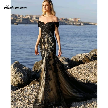 

Sexy Backless Mermaid Wedding Dresses 2021 Appliques With Long Train Off Shoulder Bridal Gown for Women Bride Vestido De Novia
