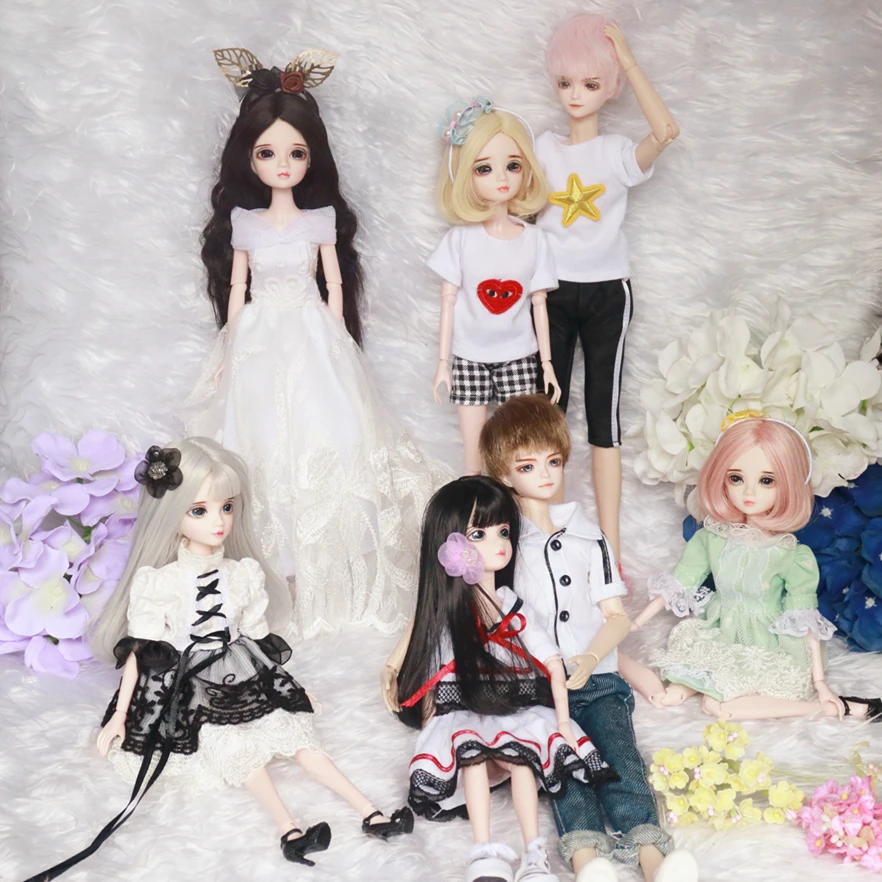 Куклы BJD кукла с макияж Окрашенные Глаза парик одежда подставка для обуви 14 шарнир тело он подходит для игрушки подарок