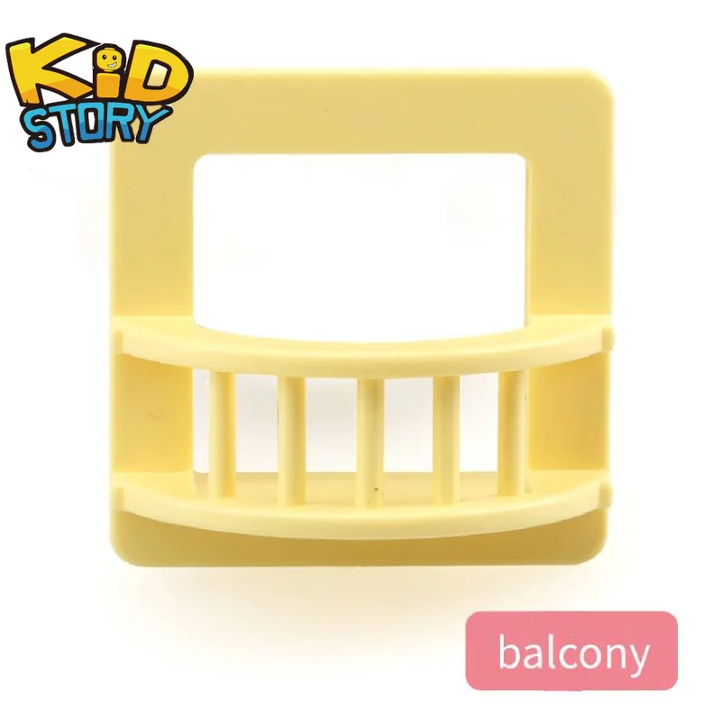 balcony Мини-конструктор из одного кирпича, Магнитный конструктор, дизайнерские игрушки, 3D Строительные блоки для раннего обучения, DIY Кирпичи для детей, магнитные плитки - Цвет: balcony