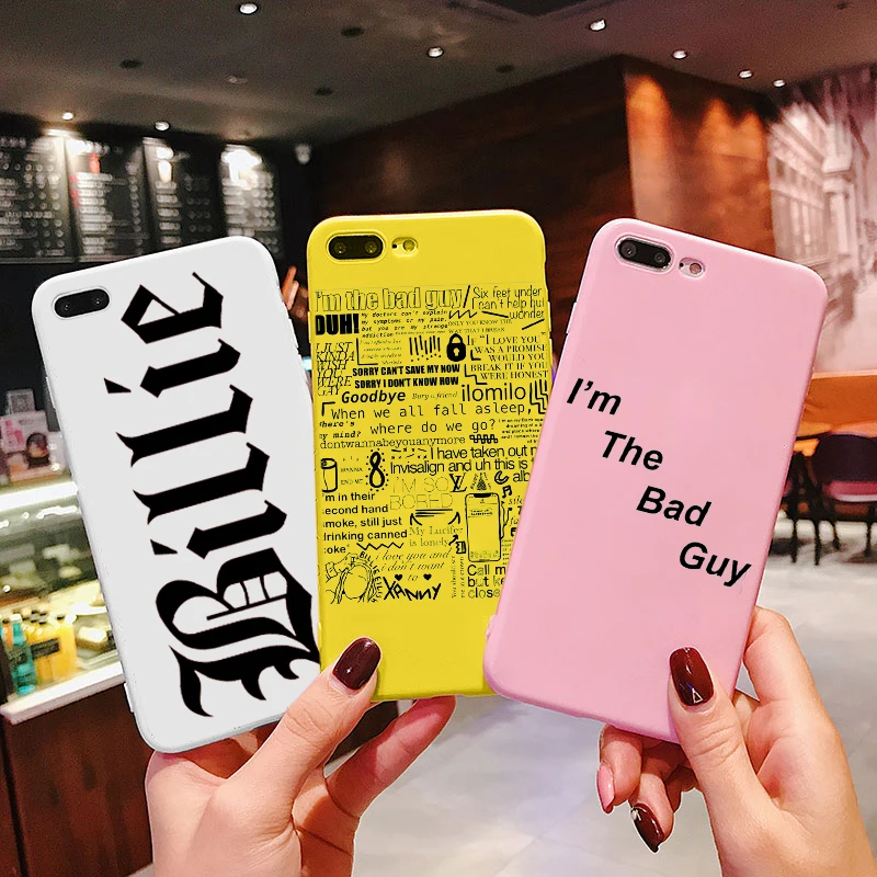 

Billie Eilish Khalid Ocean Eyes Bad Guy Phones Cases Cover For iPhone 7 8 Plus 6s 6 5s SE X XR XS MAX Coque Funda Soft TPU Capa