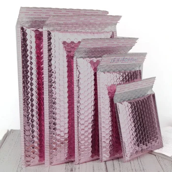 

10Pcs Rose Gold Foam Envelope Bags Self Seal Mailers Padded Shipping Envelopes With Bubble Mailing Bag