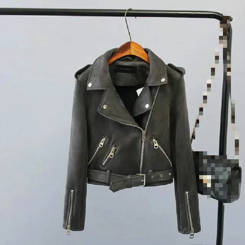 Lika Rulla, Топ бренд, S-XL, новая весенняя мода, яркие цвета, Женская замшевая куртка, базовая уличная женская короткая куртка из искусственной кожи