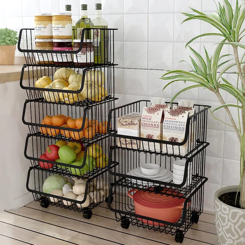 

Bathroom Kitchen Accessories Storage Organization Storage Basket Rectangular Storage Box Home kitchen 4-layer storage