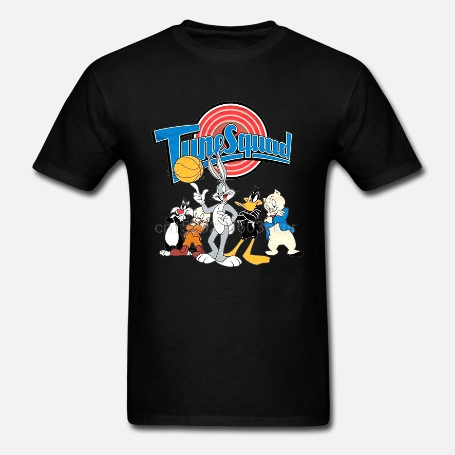 Looney ttes Space jam Squad официальная Мужская футболка с буквенным принтом Молодежная
