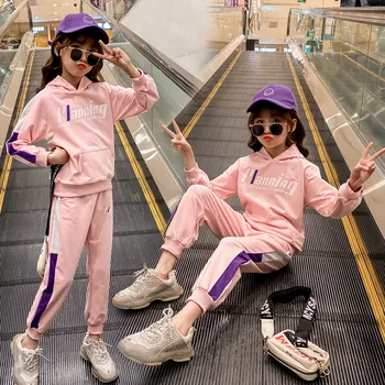 

Girls Clothes Sets Autumn Children's Clothing Set Sweatshirt + Pants Two-piece Casual Kids Sport Suits Teenage 6 8 9 10 12 years