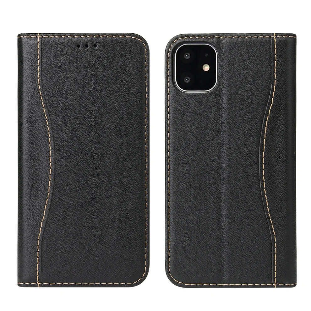 Vintage Genuine Leather Case For iPhone 11/ Pro/ Max Luxury Wallet Case Card Slots Stand Holder Magnetic Flip Cover For iPhone11