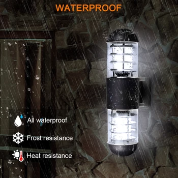 

Waterproof 24W Round Cover Double Head Garden Light Outdoor Waterproof Wall Light IP65 Wall Lamp Outdoor E27 Socket