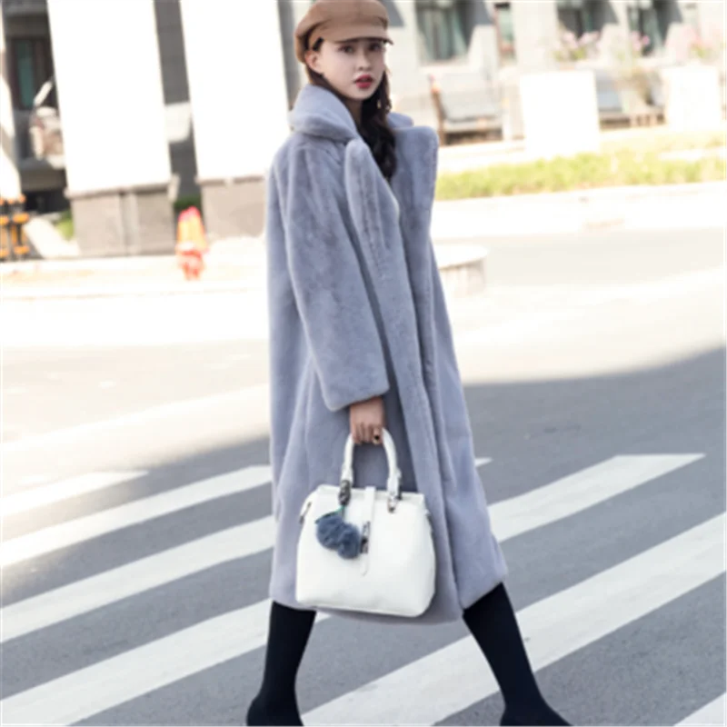 Winter Jacket Women Long Faux Fur Coat Plus Size Fluffy Jacket Fashion Ladies Luxury Coats Fausse Fourure Femme Teddy Coat