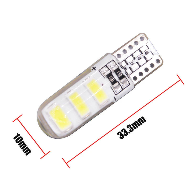 10x Авто силикагель T10 194 W5W 168 6 SMD 5630 светодиодный автомобильный Стайлинг Габаритные огни для чтения настольная лампа бортовой светильник лампочка 12V