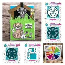 

Puppy Metal Cutting Dies Scrapbook Diary Decoration Stencil Embossing Template DIY Greeting Card Handmade 2021