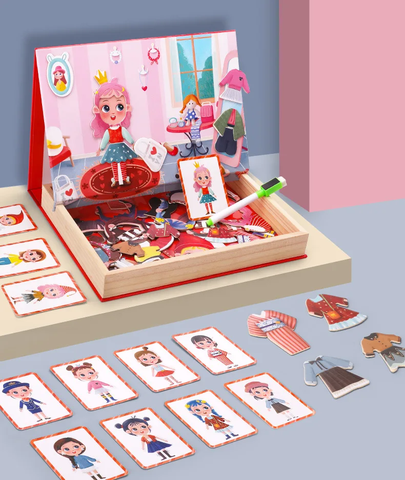 Магнитные костюмы для девочек игра воображения в виде книжки отличный подарок