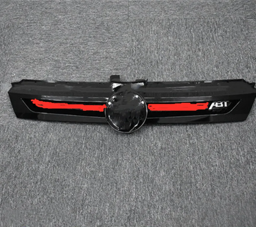 Для V-W golf MK7 Передняя Центральная решетка черный хром ABS радиатор капот верхний гриль для golf 7 - Название цвета: red color inside