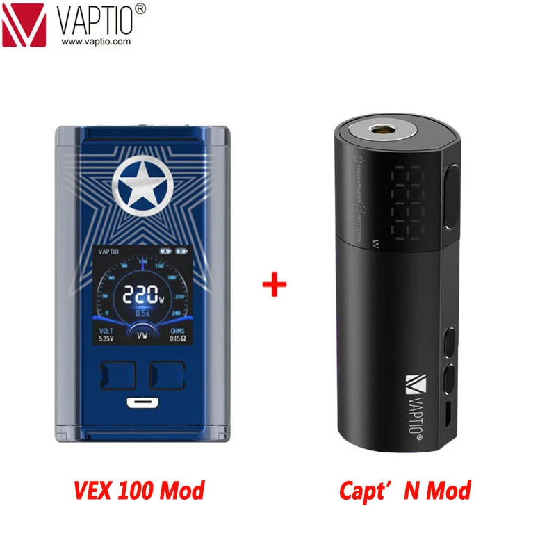 【Доставка в Великобританию! Оригинальный Vaptio Capt'N 220 Вт TC Vape Box Mod электронная