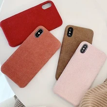 Простая скатерть текстуры зимние чехлы для телефонов iPhone 11 Pro Max XR XS Max 6 6S 7 8 Plus X Мягкая из вельветовой ткани теплая задняя крышка
