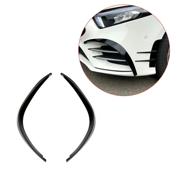 

Car Bright Black Front Bumper Spoiler Spoilers Side Wing Decorative Cover for Mercedes Benz a Class W177 A180 A200