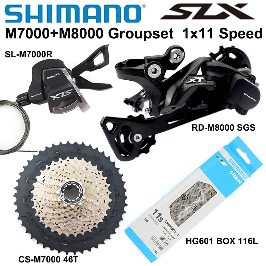シマノslx Deore M7000 11スピードグループmtbマウンテンバイク11 S含まれシフトレバーリアdearilleurカセットチェーン Bicycle Derailleur Aliexpress