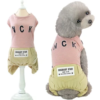 

Pet Clothing Pet Clothes Dog Clothes Pet Four-Legged Clothes Dog Clothing Spring and Summer New 19 Casual Striped Pants