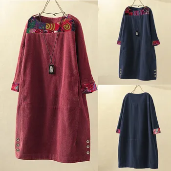 

Winter 2020 Plus Size Fashion Women O-Neck Long Sleeve Dot Printed Casual Dress Dropshipping fashion ins wind Net red Sexy