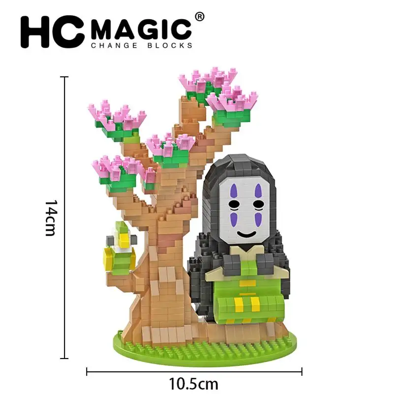 HC Конструкторы "Magic" футболка с изображением персонажей видеоигр мини кирпичи для костюмированной вечеринки по японскому аниме модель DIY строительные игрушки, с рисунком Безликий из Juguetes детские игрушки и рождественских праздников подарки 6046 - Цвет: 6044