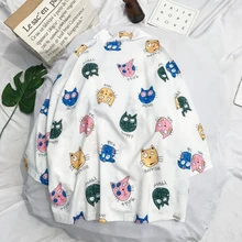 Белые топы с героями мультфильмов для мужчин, традиционное кимоно, платье, свободная одежда, японский короткий халат, Повседневный Кардиган, рубашка в японском стиле Харадзюку