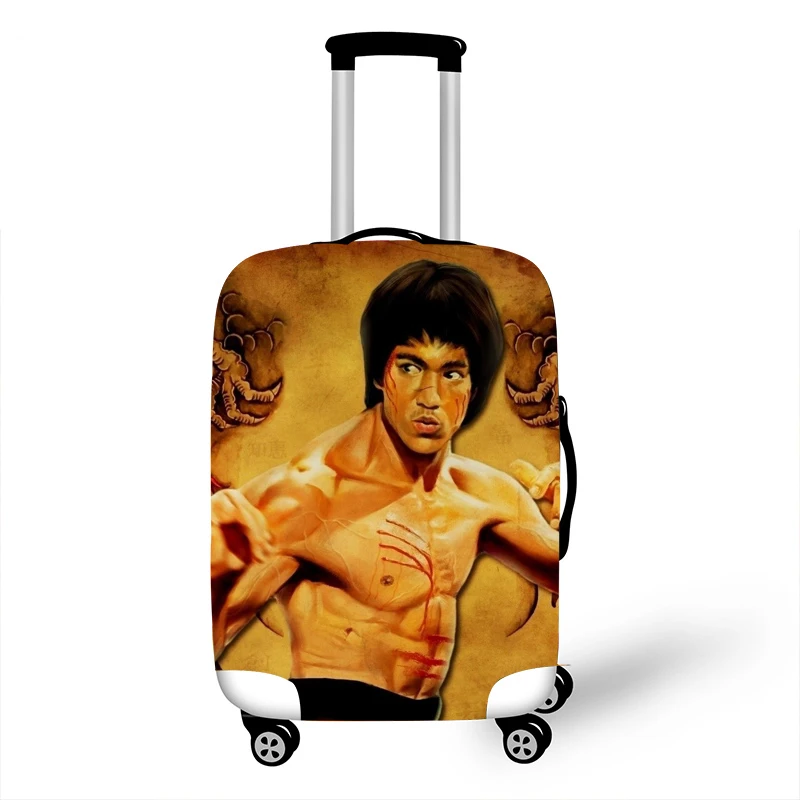 Эластичный Защитный чехол для багажа, защитный чехол для чемодана, чехлы на колесиках, Чехлы, 3D аксессуары для путешествий с рисунком Брюса Ли