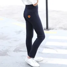 Детская одежда; брюки для девочек; сезон осень; стиль; эластичные повседневные брюки в Корейском стиле для маленьких девочек; Детские однотонные брюки