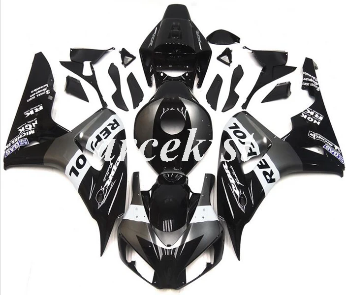 

Injection Mold New ABS Motorcycle Fairings kit Fit for CBR1000RR 06 07 CBR 1000RR CBR1000 2006 2007 body set Black gloss