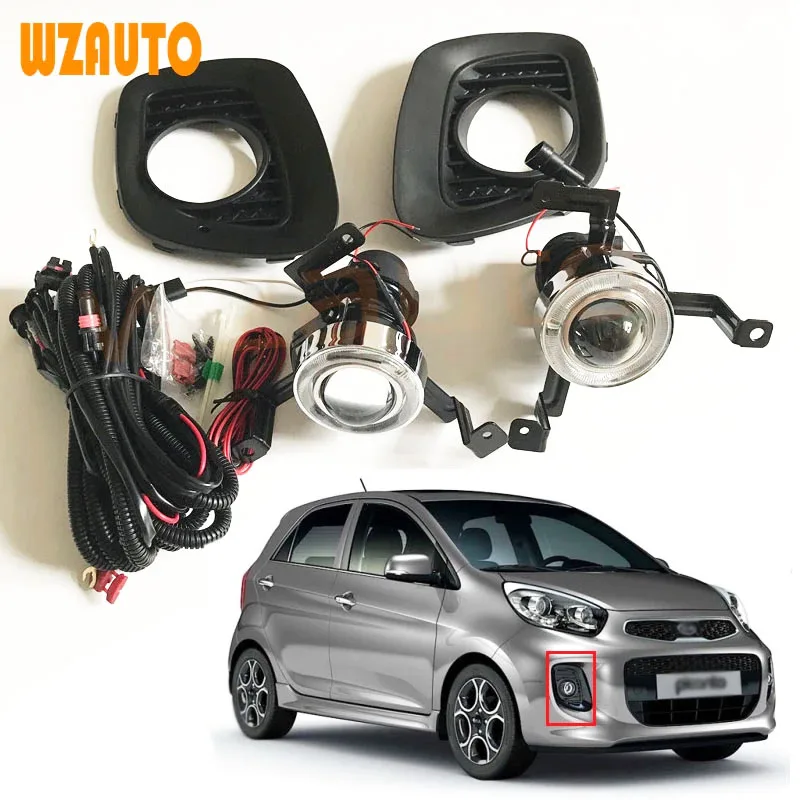 1set Lh Rh Oem Projection Type Fog Lamp Light & Cover Full Harness