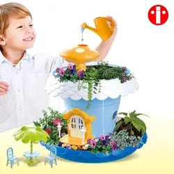 Подарок игровой дом игрушки Вилла дети наука посадки Горшечное растение девушки и мальчика день рождения