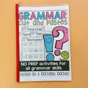 

Grammar Cut and Pastes Exercise Learning English Workbook Educational Exercise Training Book for Kids Classroom Learning Toys
