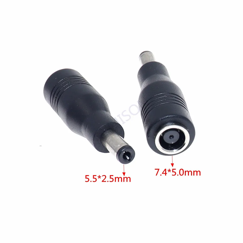 Power Plug Adapter DC 7.4x5.0mm Female to 5.5x2.5mm Power Adapter Plug Converter Laptop Charger Connector Jack for Asus Toshiba Notebook Adapter Power Socket Adapter Conversion Plug Plug Conversion Socket Wall Charger Adapter Universal Socket Adapter