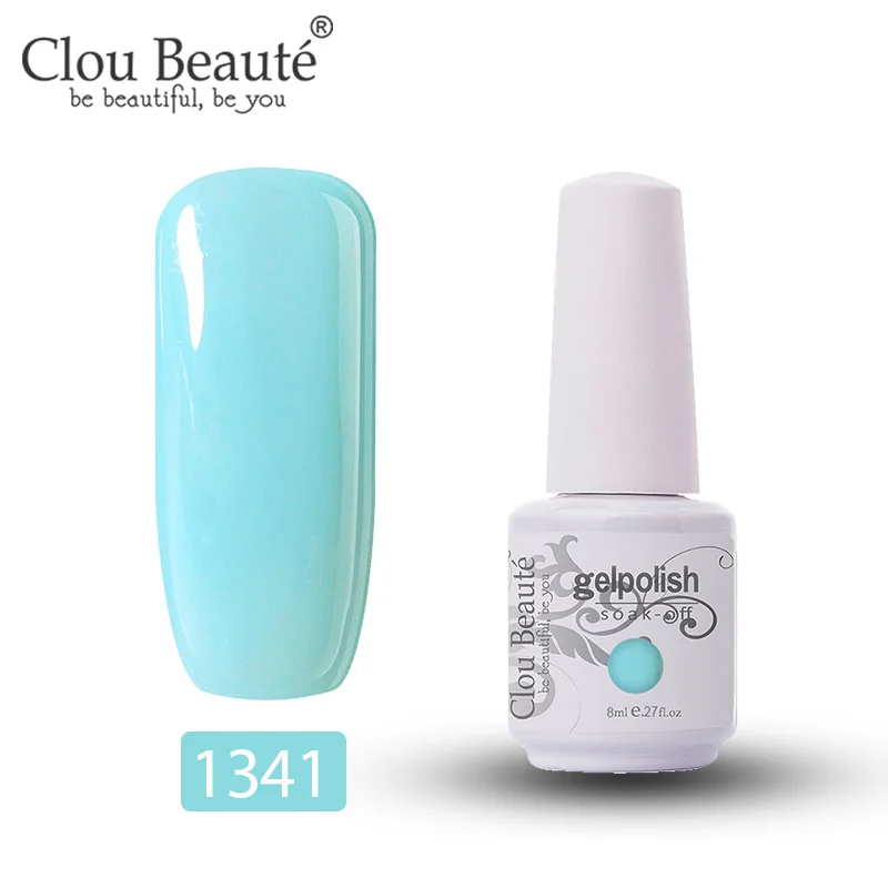 1341 Clou Beaute Гель-лак для ногтей Гибридный блеск для ногтей Цветной Гель-лак неоновый гель для ногтей 8 мл UV Vernis Полупостоянный праймер верхнее покрытие - Цвет: 1341
