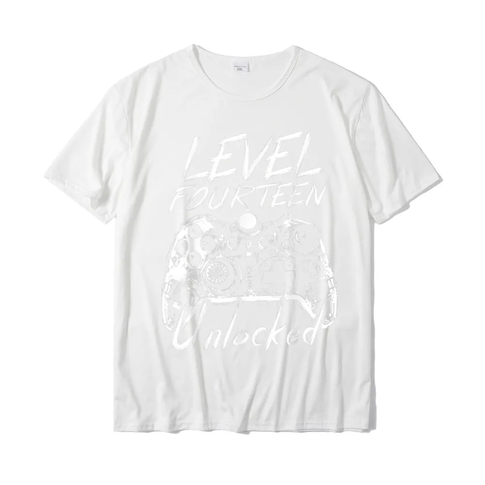 Crewneck Casual 100% Cotton Men T Shirts Group Short Sleeve Tees Retro Printed T Shirts Wholesale Level 14 Unlocked Awesome Since 2005-14th Birthday Gamer T-Shirt__20159 white