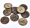 13-50mm 2 Holes Brown Coconut Shell Sewing Buttons Round Button For Clothing Scrapbooking Garment DIY Crafts Sewing Accessories 4