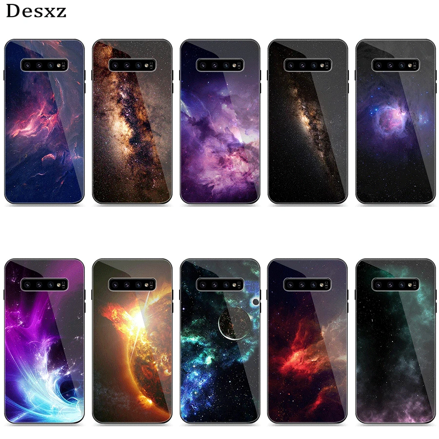 Чехол для телефона Стекло samsung A70 A50 A30 A40 A20 A60 A10 S7 край S8 S9 S10 плюс Antasy космосом