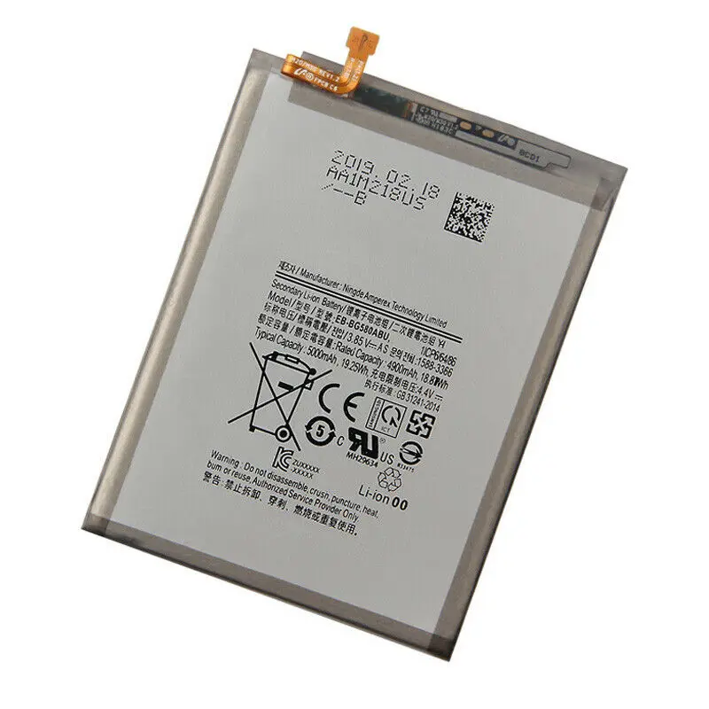 Аккумулятор для телефона EB-BG580ABU для samsung Galaxy M20 M30 SM-M205F 5000 мА-ч