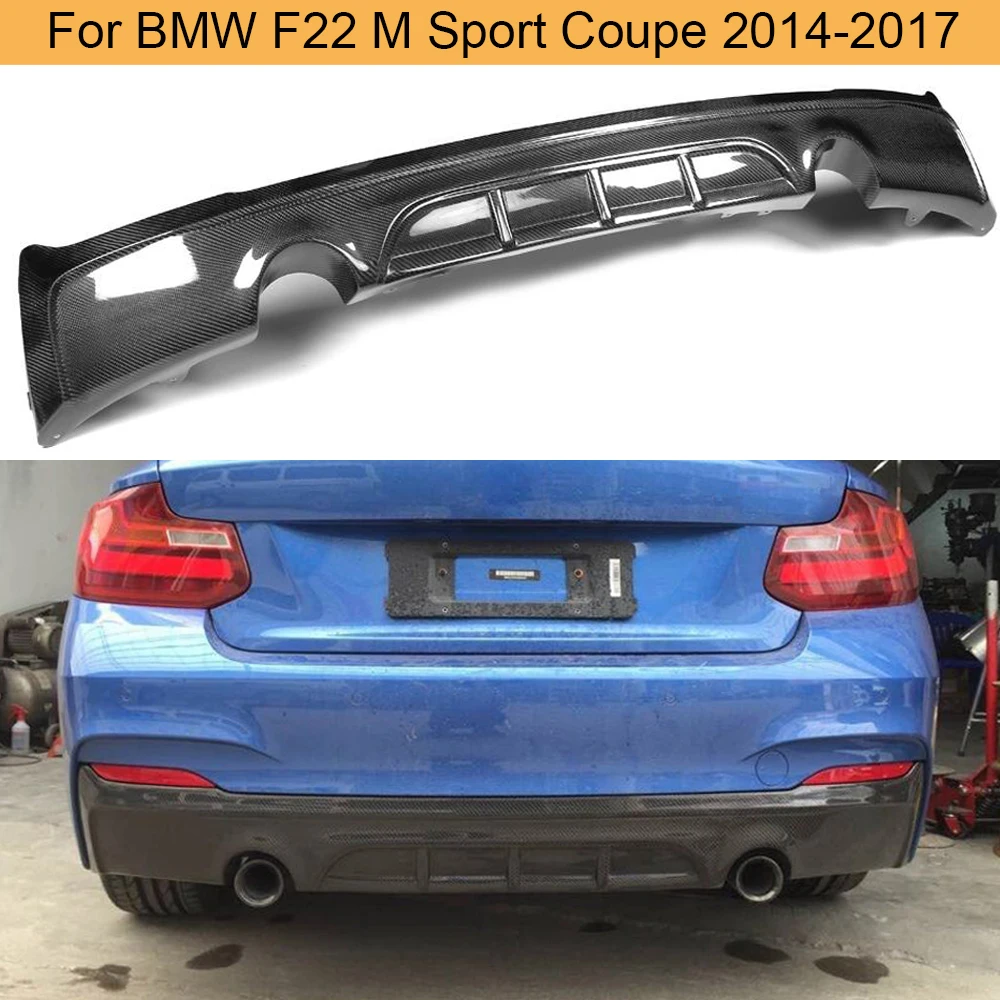 2 серии углеродного волокна заднего бампера спойлер диффузор для BMW F22 M Sport Coupe