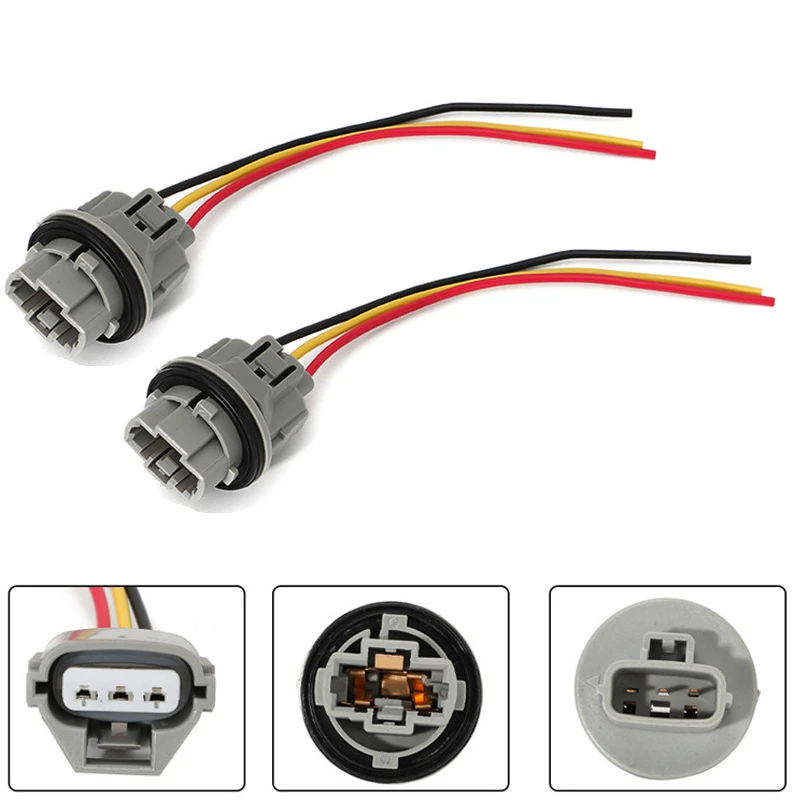 Enchufe de bombilla señal de giro frontal, 2 piezas + conector para Toyota Corolla 4runner Camry Highlander Venza Sequoia|Cables, y - AliExpress