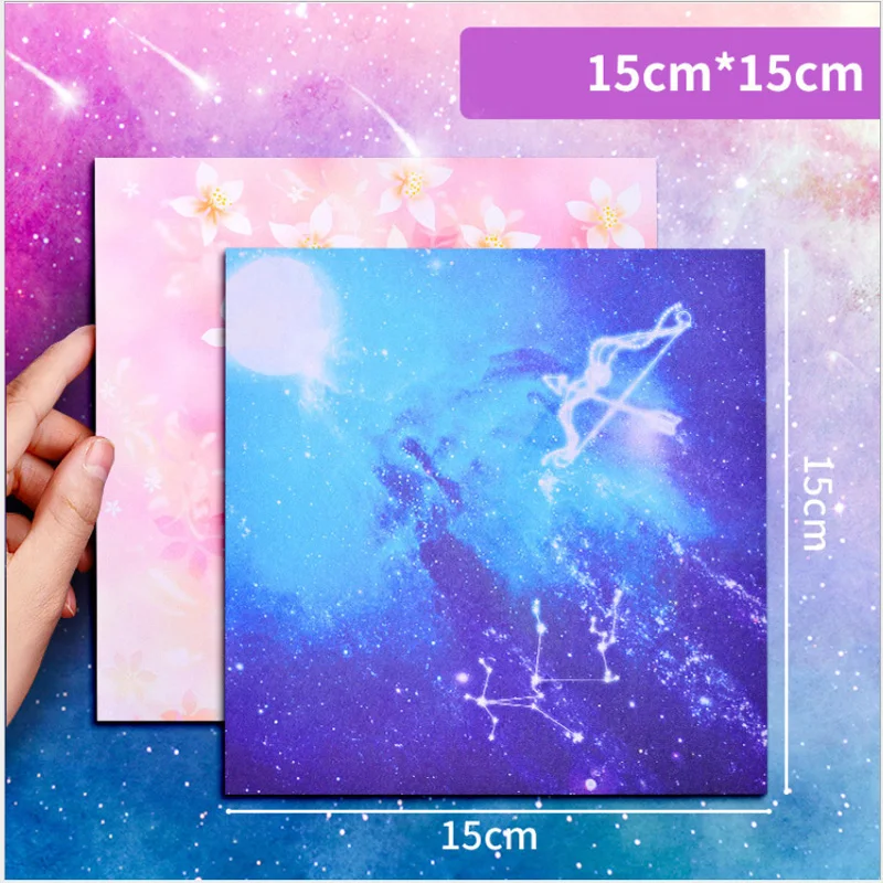 15 x15 cm Floral Origami Paper DIY Printing Paper Kindergarten Paper-Cut Embossed Papercranes Broke - 4000479140134