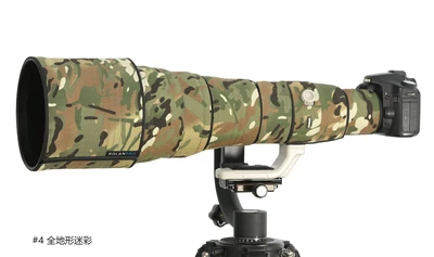 Number 4 Линзы rolanpro Камуфляжный Плащ дождевик для Canon EF 400 мм F/2,8 L IS II USM защитный чехол для объектива Крышка для Canon SLR камеры - Цвет: Number 4