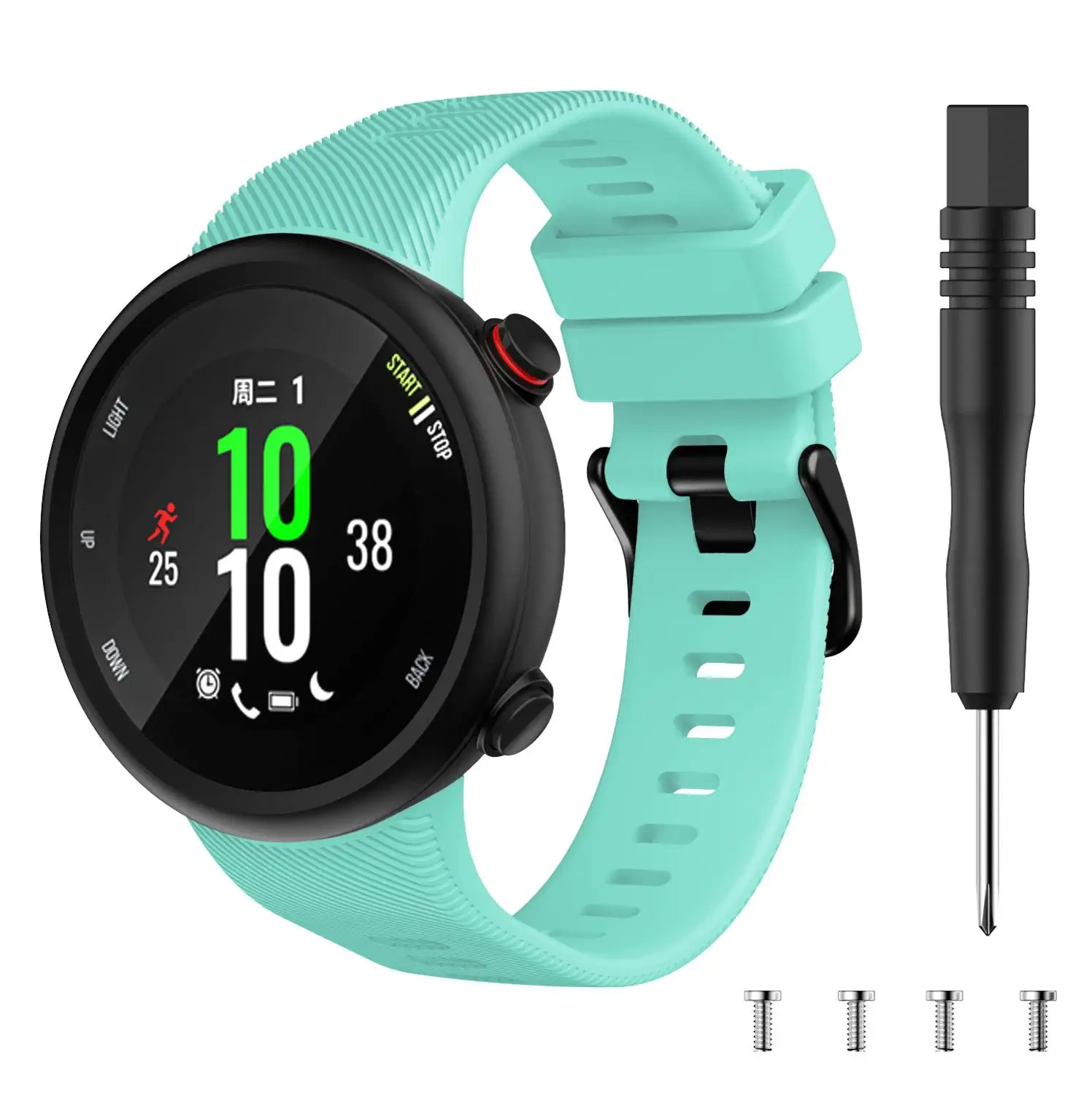 Mint Green Силиконовый ремешок для часов Garmin Forerunner 45 браслет для Garmin Forerunner 45S сменный ремешок для часов - Цвет ремешка: Mint Green