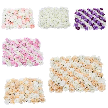 

Romantic Artificial Flower Wall Panel Hanging Floral Ornaments For Wedding
