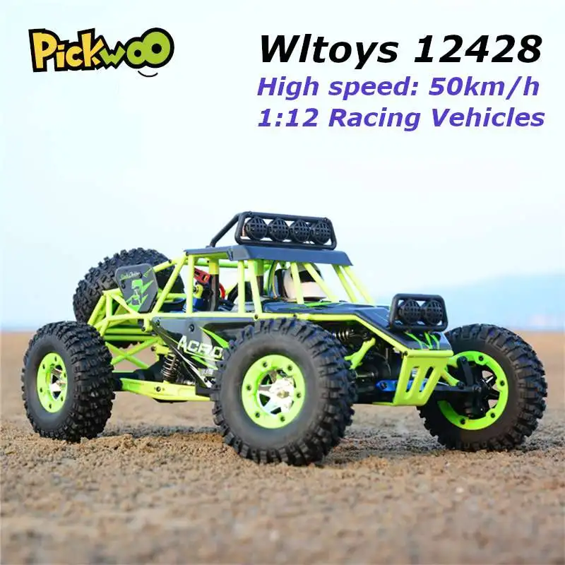 US $102.71 Wltoys 12428 Rc Car 4wd 24ghz 112 Radio Remote Control Crawler OffRoad Model Toy High Speed 50kmH Vehicle With Led Light