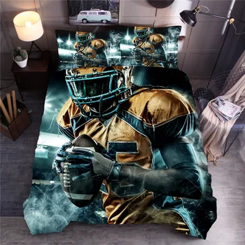

3D Printing Rugby Bedding Set Quilt Cover Kids' Gift Boys'Bedroom Decoration Sprots Bedclothes Queen Size Bedding King size