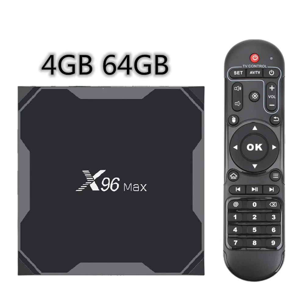 4gb 64gb X96 MAX Android 8,1 Lan 1000 ТВ приставка Amlogic S905X2 4 ГБ 32 ГБ 64 Гб ТВ приставка 4K 2,4G& 5 ГГц Wifi BT 4,0X96 Max x2 ТВ приставка - Цвет: 4gb 64gb